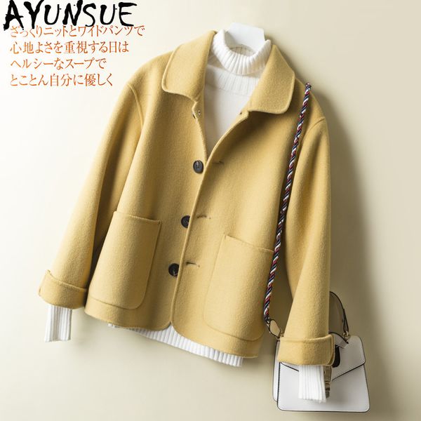 ayunsue 2020 100% wool women spring autumn jacket short double-sided black yellow coat korean abrigo mujer 1840 kj2392x1020
ayunsue 2020 100% wool women spring autumn jacket short double-sided black yellow coat korean abrigo mujer 1840 kj2392x1020