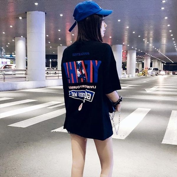 summer t shirt women harajuku korean style letter printed t shirts loose black short sleeve long tee shirt femme camiseta mujer, White
summer t shirt women harajuku korean style letter printed t shirts loose black short sleeve long tee shirt femme camiseta mujer, White