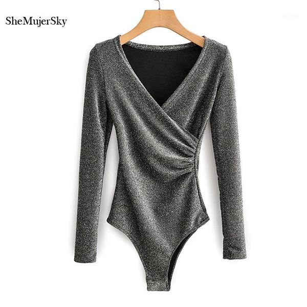 shemujersky women long sleeve glitter bodysuit solid color v-neck slim elastic bodysuits 2020 jumpsuits womens overalls1, Black;white
shemujersky women long sleeve glitter bodysuit solid color v-neck slim elastic bodysuits 2020 jumpsuits womens overalls1, Black;white