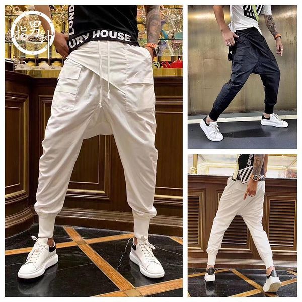 2020 new korean hair stylist fashion slim pants male personality tide style small feet harem pants1, Black
2020 new korean hair stylist fashion slim pants male personality tide style small feet harem pants1, Black