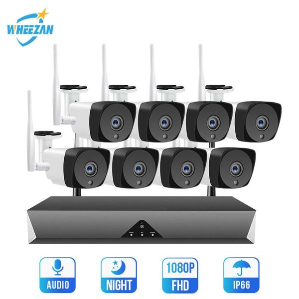wireless camera kits wheezan surveillance system wifi cctv ip kit 1080p 8ch h.265 audio p2p night vision hd outdoor home security set
wireless camera kits wheezan surveillance system wifi cctv ip kit 1080p 8ch h.265 audio p2p night vision hd outdoor home security set