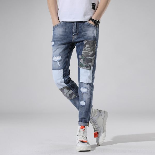 nrdxn summer 17xgm slim small men leg produce and jeans korean version of beggar's youth personalized fashion jeans for men patch, Blue
nrdxn summer 17xgm slim small men leg produce and jeans korean version of beggar's youth personalized fashion jeans for men patch, Blue