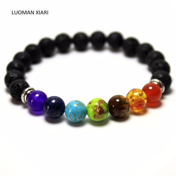 10 pcs mix 7 color bracelets black natural lava 7 chakra healing balance 8 mm beads bracelet for men women reiki prayer stones
10 pcs mix 7 color bracelets black natural lava 7 chakra healing balance 8 mm beads bracelet for men women reiki prayer stones
