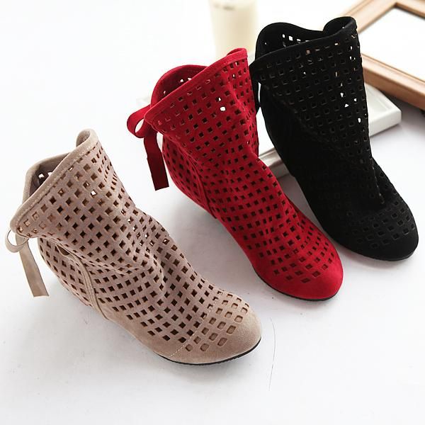 size 34-43 women's boots summer cute flock flat low hidden wedges solid cut-outs ankle boots ladies dress casual shoes 3 colors, Black
size 34-43 women's boots summer cute flock flat low hidden wedges solid cut-outs ankle boots ladies dress casual shoes 3 colors, Black