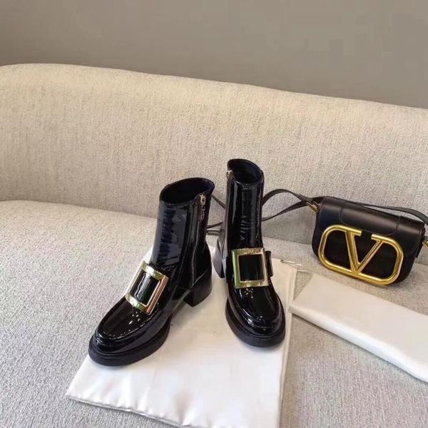 new bota feminina geniune leather mid-calf boots woman pointed toes chunky heels boots woman metal decora, Black
new bota feminina geniune leather mid-calf boots woman pointed toes chunky heels boots woman metal decora, Black