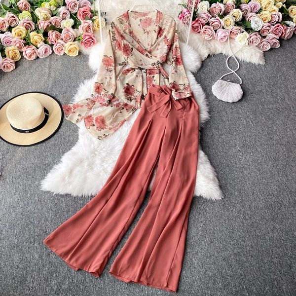 fashion set 2020 fall new retro cross-strap + high waist thin wide leg trousers two-piece set, Gray
fashion set 2020 fall new retro cross-strap + high waist thin wide leg trousers two-piece set, Gray
