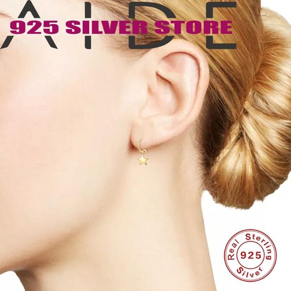 aide women hoop earring 925 sterling silver pendientes latetst fashion star upscale piercing fine jewelry gift for new year, Golden;silver
aide women hoop earring 925 sterling silver pendientes latetst fashion star upscale piercing fine jewelry gift for new year, Golden;silver