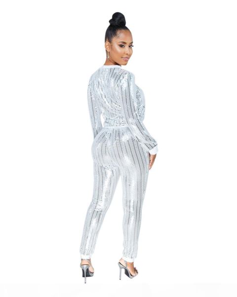 018 full sleeve sequined overalls tracksuit women's set autumn jumpsuits lady outfit fashion casual tracksuits, Gray
018 full sleeve sequined overalls tracksuit women's set autumn jumpsuits lady outfit fashion casual tracksuits, Gray