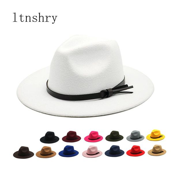 2020 fashion jazz hat lady autumn winter hat women fedora men wide brim felt cap female chapeau imitate wool cap male, Blue;gray
2020 fashion jazz hat lady autumn winter hat women fedora men wide brim felt cap female chapeau imitate wool cap male, Blue;gray