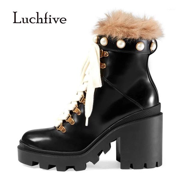2020 runway ankle boots woman round toe pearl fur boots woman fashion high heel platform1, Black
2020 runway ankle boots woman round toe pearl fur boots woman fashion high heel platform1, Black