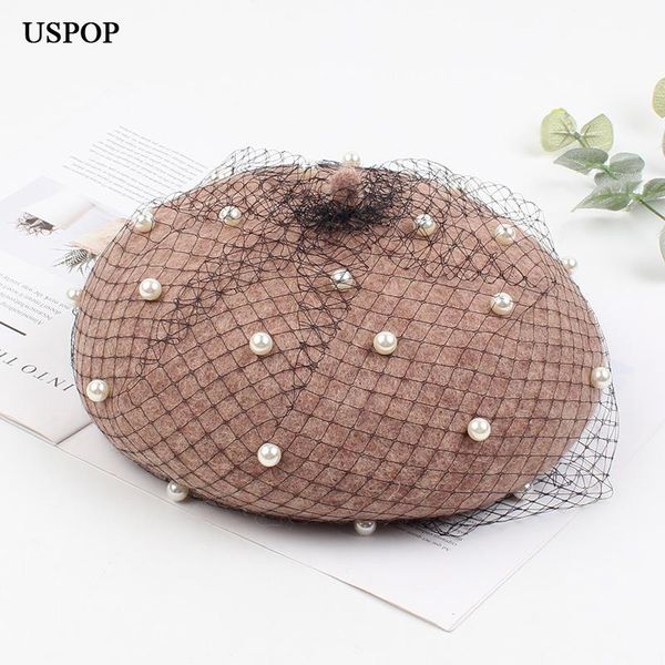 berets uspop women wool hat vintage mesh yarn pearl beret female thick warm winter hats, Blue;gray
berets uspop women wool hat vintage mesh yarn pearl beret female thick warm winter hats, Blue;gray