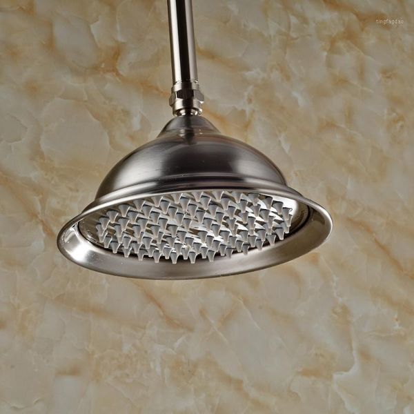 wholesale and retail solid brass brushed nickel 8" round rain shower head 10" ceiling mounted shower arm1
wholesale and retail solid brass brushed nickel 8" round rain shower head 10" ceiling mounted shower arm1