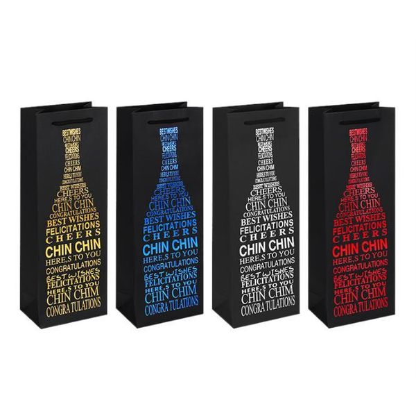 35x9x9cm black paper wine bottle bags blue silver bottle stamping champagne wine gift
35x9x9cm black paper wine bottle bags blue silver bottle stamping champagne wine gift