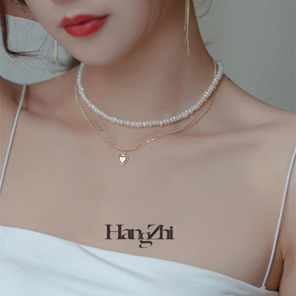hangzhi 2021 new double layered pearl fashion natural baroque love choker necklace for women girl party jewelry gifts wholesale, Silver
hangzhi 2021 new double layered pearl fashion natural baroque love choker necklace for women girl party jewelry gifts wholesale, Silver