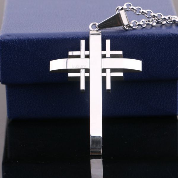 fashion design necklace pendant luxury jewelry simple cross titanium steel jesus neckchain korean sale, Silver
fashion design necklace pendant luxury jewelry simple cross titanium steel jesus neckchain korean sale, Silver