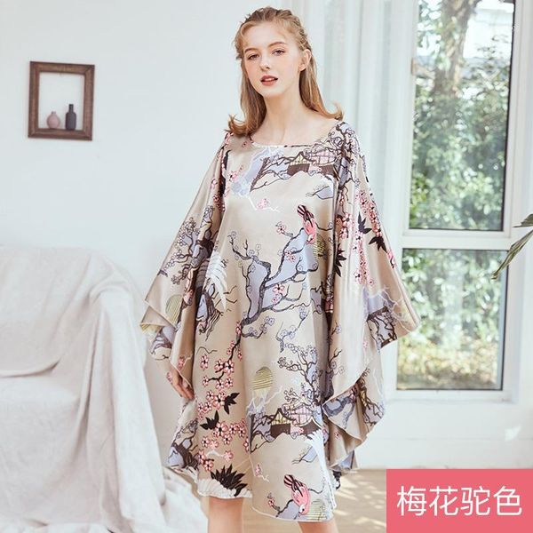 plus size ladies summer faux silk bath robe women rayon night gown round collar nightgown home wear nightwear pijama mujer1, Black;red
plus size ladies summer faux silk bath robe women rayon night gown round collar nightgown home wear nightwear pijama mujer1, Black;red