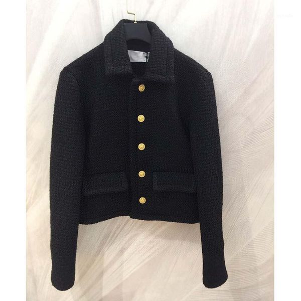 cosmicchic 2020 autumn women tweed wool jacket black suit turn-down collar long sleeve pocket elegant single breasted short coat1, Black;brown
cosmicchic 2020 autumn women tweed wool jacket black suit turn-down collar long sleeve pocket elegant single breasted short coat1, Black;brown
