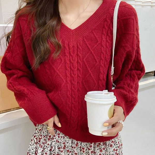 winter elegant fashion female solid knitted sweaters loose plaid v-neck jumpers office lady for women 2020 fall winter, White;black
winter elegant fashion female solid knitted sweaters loose plaid v-neck jumpers office lady for women 2020 fall winter, White;black