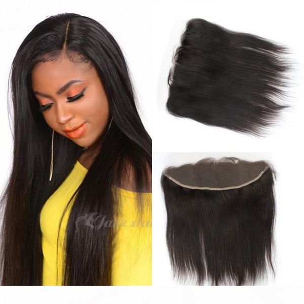 brazilian virgin hair straight lace frontal closure middle three part natural color human hair 13x4 frontal, Black;brown 
brazilian virgin hair straight lace frontal closure middle three part natural color human hair 13x4 frontal, Black;brown