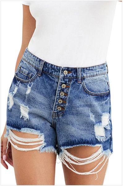 2021 new arrival summer style female fashion summer single breasted ripped hole high waist night club denim shorts, Blue
2021 new arrival summer style female fashion summer single breasted ripped hole high waist night club denim shorts, Blue