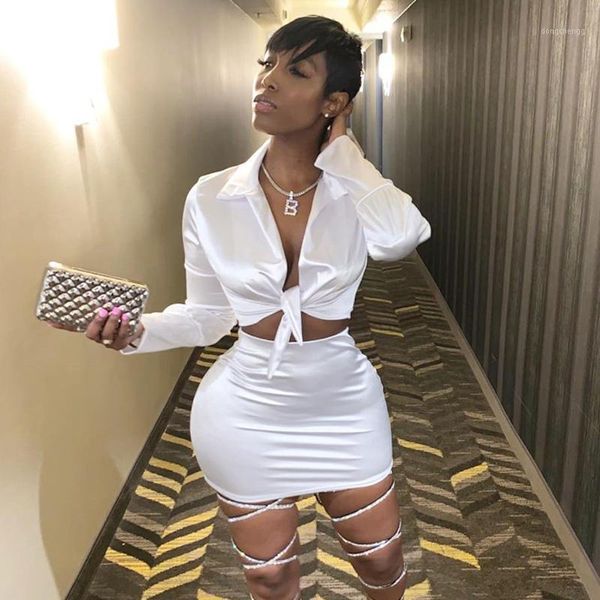 2020 women silky satin 2 two piece set lace up long sleeve crop high waist mini skirt new autumn winter lady clothes1, White
2020 women silky satin 2 two piece set lace up long sleeve crop high waist mini skirt new autumn winter lady clothes1, White