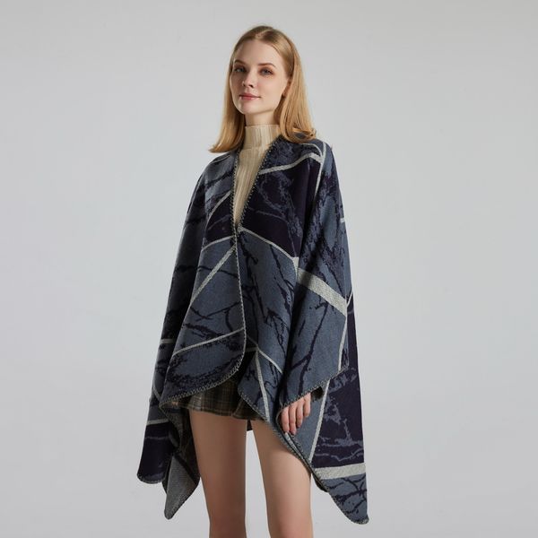 women's winter cashmere scarf geometric rhombus autumn and winter thicken plus coat scarf cloak 2020 new design, Blue;gray
women's winter cashmere scarf geometric rhombus autumn and winter thicken plus coat scarf cloak 2020 new design, Blue;gray