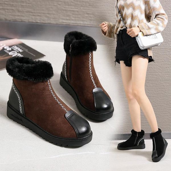 women new martin boots autumn winter boots classic zipper snow ankle winter suede warm fur plush women shoes 35-40, Black
women new martin boots autumn winter boots classic zipper snow ankle winter suede warm fur plush women shoes 35-40, Black