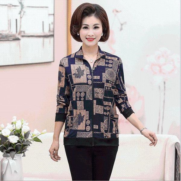 thin jackets and coats spring fall middle age mother casual large size women printed flower cardigans jacket, Black;brown
thin jackets and coats spring fall middle age mother casual large size women printed flower cardigans jacket, Black;brown