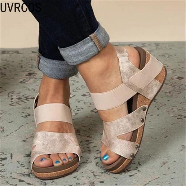 new women's rivet wedges high heel sandals summer flip-flops platform sandals casual all-match women's shoes 2021, Black
new women's rivet wedges high heel sandals summer flip-flops platform sandals casual all-match women's shoes 2021, Black