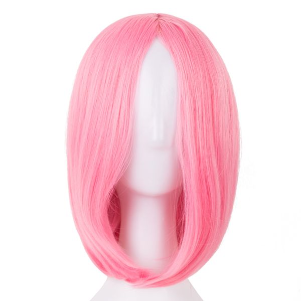 costume accessories fei-show synthetic bob short pink wavy wig picture like bangs with heat resistant fiber cosplay party salon hair, Silver
costume accessories fei-show synthetic bob short pink wavy wig picture like bangs with heat resistant fiber cosplay party salon hair, Silver
