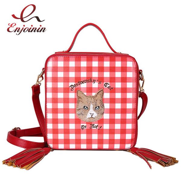 cute fashion plaid cat pattern tassel box girl's handbag shoulder bag purses crossbody bag for women casual pu leather handbags
cute fashion plaid cat pattern tassel box girl's handbag shoulder bag purses crossbody bag for women casual pu leather handbags