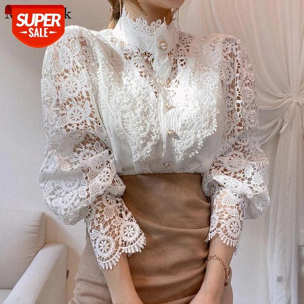 spring cotton stand collar white blouse women lace hollow out flower vintage female shirts petal sleeve loose blusas 12419 #v09g
spring cotton stand collar white blouse women lace hollow out flower vintage female shirts petal sleeve loose blusas 12419 #v09g