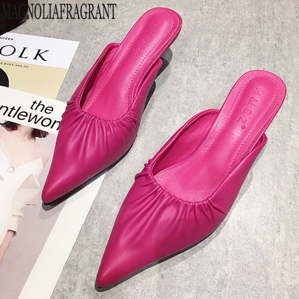 slippers women muller low heel fine heel shoes slippers pointed baotou toe fashion slides flock woman shoes women sandals y74, Black
slippers women muller low heel fine heel shoes slippers pointed baotou toe fashion slides flock woman shoes women sandals y74, Black