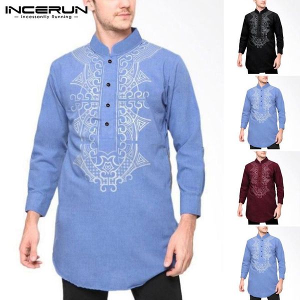 clothes printed men shirt vintage 2020 stand collar long sleeve long casual streetwear mens shirts plus size incerun, White;black
clothes printed men shirt vintage 2020 stand collar long sleeve long casual streetwear mens shirts plus size incerun, White;black