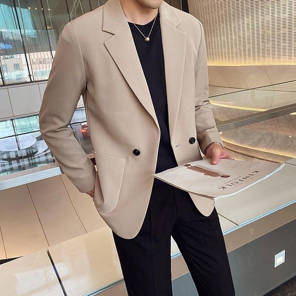 2021 korean loose men blazers double breasted wedding business casual suit jacket streetwear social dress coat costume homme1, White;black
2021 korean loose men blazers double breasted wedding business casual suit jacket streetwear social dress coat costume homme1, White;black