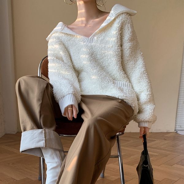 big white bear girl pullover sweaterautumn winter 2020 heavy industry imitation lamb sweater pullover sweater woman ecz4v, White;black
big white bear girl pullover sweaterautumn winter 2020 heavy industry imitation lamb sweater pullover sweater woman ecz4v, White;black