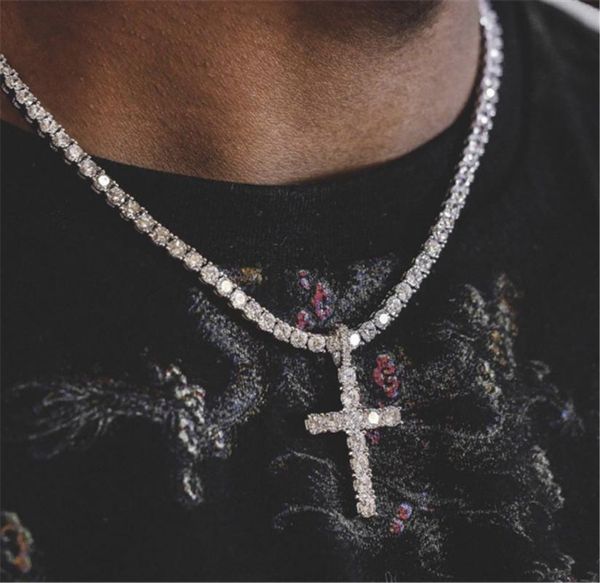 pendant necklaces gold color cross with 4mm tennis chain necklace set men's hip hop jewelry zircon women, Silver
pendant necklaces gold color cross with 4mm tennis chain necklace set men's hip hop jewelry zircon women, Silver