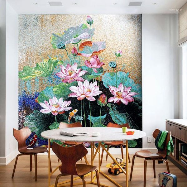 customized lotus flower glass mosaic mural art wall tiles, glimmer ice jade glass mosaic tile luxury home decoration1
customized lotus flower glass mosaic mural art wall tiles, glimmer ice jade glass mosaic tile luxury home decoration1