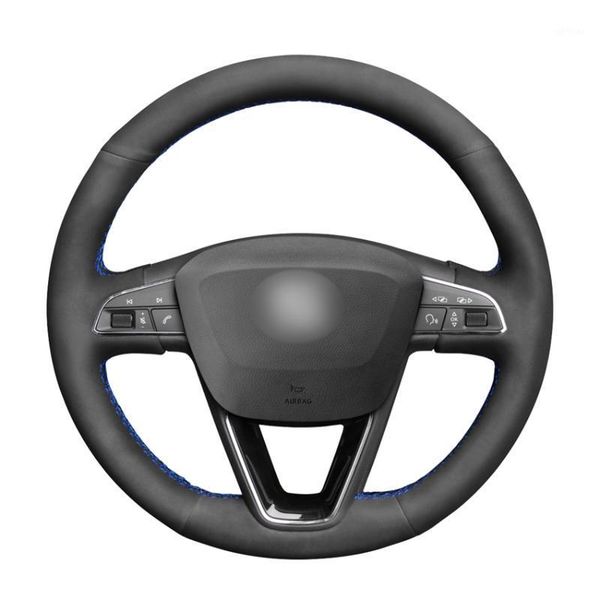 hand-stitched black synthetic suede car steering wheel cover for seat leon 5f 3 ibiza 6j arona alhambra 2020 20201
hand-stitched black synthetic suede car steering wheel cover for seat leon 5f 3 ibiza 6j arona alhambra 2020 20201