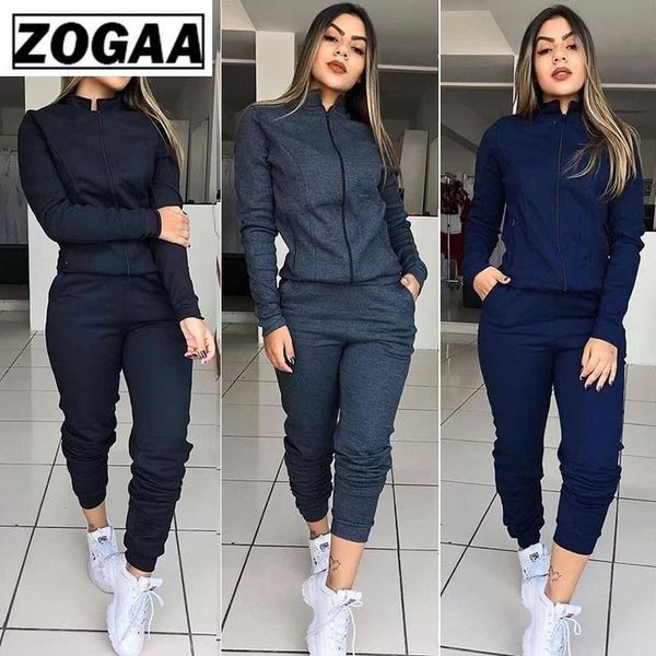 zogaa women's 2 piece set solid jackets+pants sweatsuit women causal zipper stand collar coats tracksuit slim outfits sportswear, Gray
zogaa women's 2 piece set solid jackets+pants sweatsuit women causal zipper stand collar coats tracksuit slim outfits sportswear, Gray