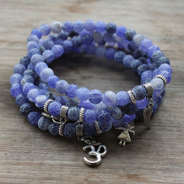 6mm purple stone beads bracelet matte wing charm pendant healing balance beads yoga bracelet, Black
6mm purple stone beads bracelet matte wing charm pendant healing balance beads yoga bracelet, Black