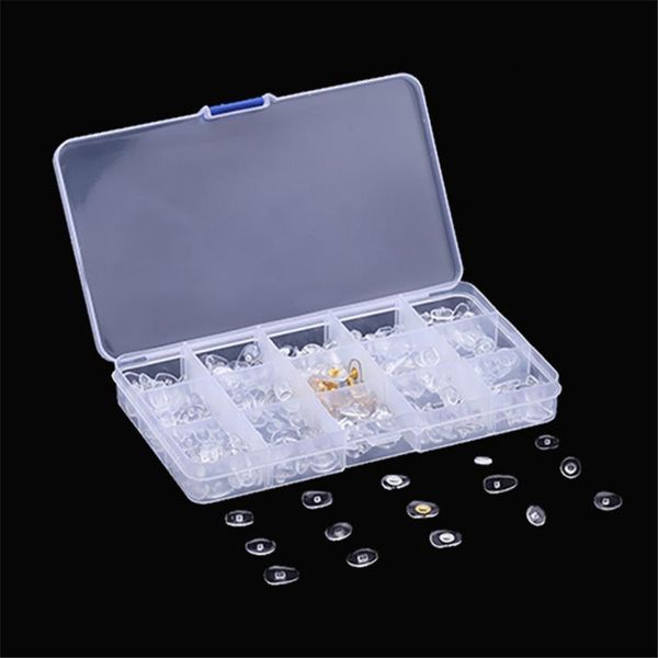 sunglasses frames 15 styles/set glasses nose pad box practical transparent pvc bracket fitting case repair tool set for eyeglasses, Silver
sunglasses frames 15 styles/set glasses nose pad box practical transparent pvc bracket fitting case repair tool set for eyeglasses, Silver