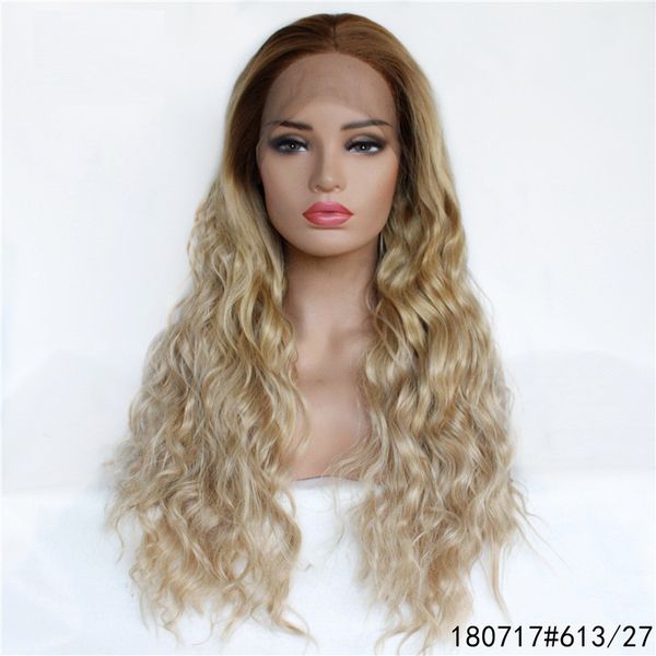 wave synthetic hair lace front wig perruques de cheveux humains wigs 14~26 inches ombre color 180717#613-27, Black;brown
wave synthetic hair lace front wig perruques de cheveux humains wigs 14~26 inches ombre color 180717#613-27, Black;brown