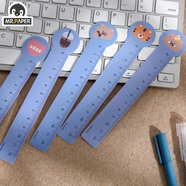 mr paper 6 designs 5 pcs/set cartoon style sharing happiness series diy decor ruler bookmark stationery student office supplies
mr paper 6 designs 5 pcs/set cartoon style sharing happiness series diy decor ruler bookmark stationery student office supplies