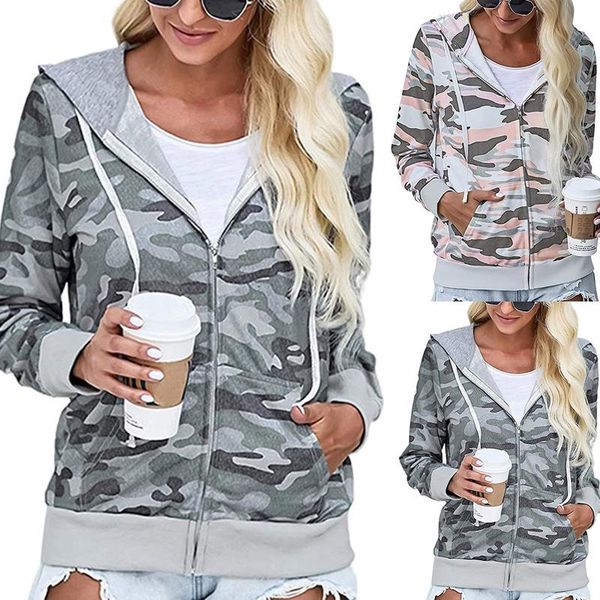 women's hoodies & sweatshirts autumn winter women casual camouflage hooded sports jacket zipper drawstring hoodie overwear long sleeve, Black
women's hoodies & sweatshirts autumn winter women casual camouflage hooded sports jacket zipper drawstring hoodie overwear long sleeve, Black