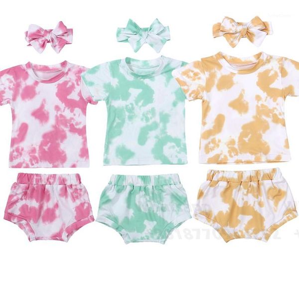 newborn baby girls clothes tie dyeing gradient printing 3-piece outfit set short sleeve tie-dye print shorts+headband set1, White
newborn baby girls clothes tie dyeing gradient printing 3-piece outfit set short sleeve tie-dye print shorts+headband set1, White