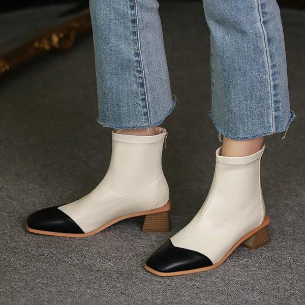 2021 new square high heel zipper ankle boots office ladies dress shoes round toe autumn winter women shoes size 34-43, Black
2021 new square high heel zipper ankle boots office ladies dress shoes round toe autumn winter women shoes size 34-43, Black