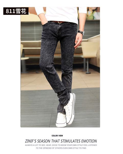 black ash new elastic jeans male student leisure long pants youths han edition cultivate one's morality men's bound feet, Blue
black ash new elastic jeans male student leisure long pants youths han edition cultivate one's morality men's bound feet, Blue