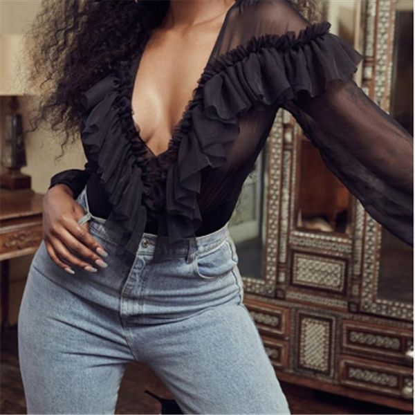 2021 autumn deep v neck fashion ruffles women bodysuit shirt vintage bodysuit ladies playsuit jumpsuit overalls streetwear, Black;white
2021 autumn deep v neck fashion ruffles women bodysuit shirt vintage bodysuit ladies playsuit jumpsuit overalls streetwear, Black;white