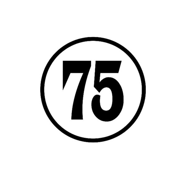 15cm*15cm personality number 75 vinyl high-quality car sticker decoration decal black/silver c11-0790
15cm*15cm personality number 75 vinyl high-quality car sticker decoration decal black/silver c11-0790